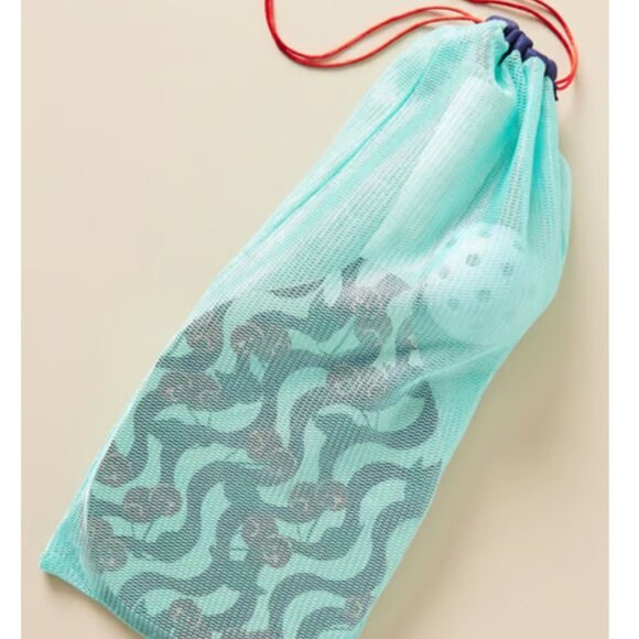 NIB Maeve by Anthropologie Pickleball Set Paddles Ball Bag Cherry Design - Picture 2 of 4